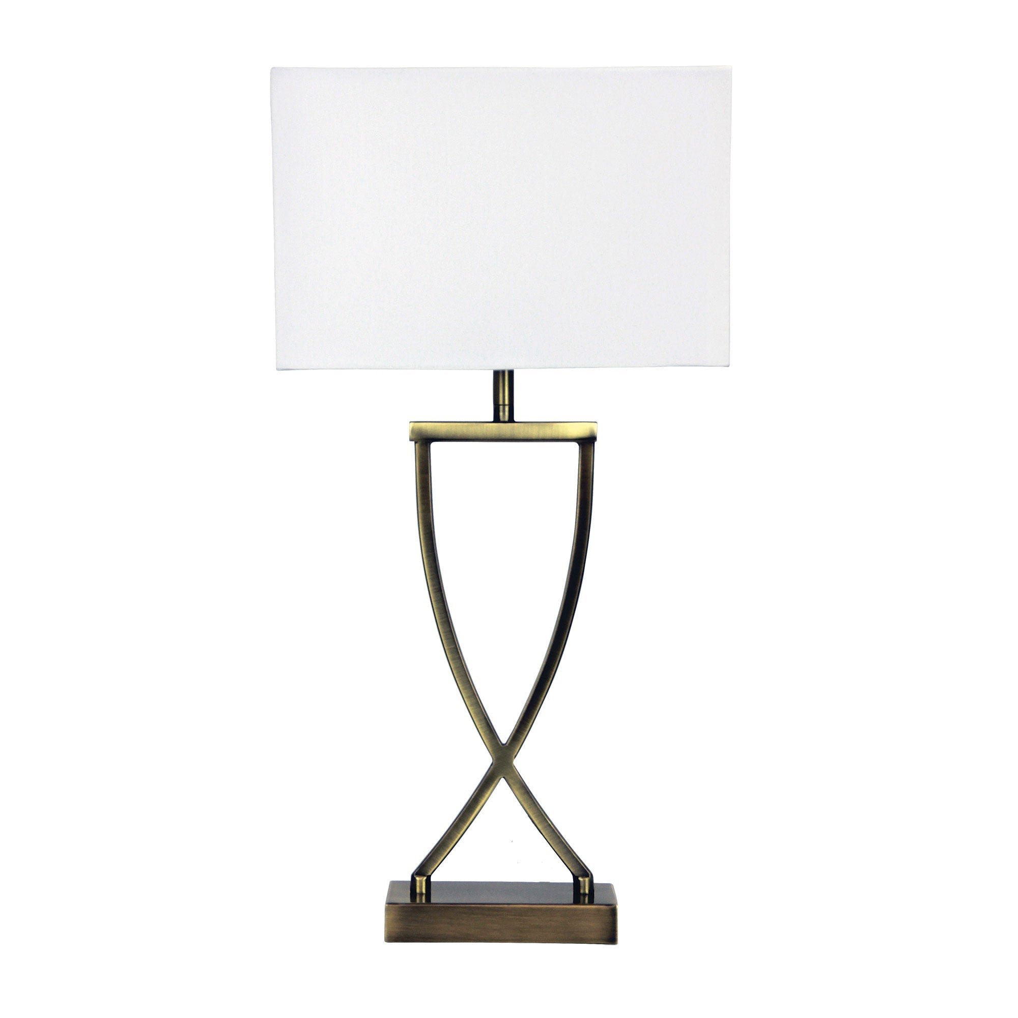 Chi Table Lamp Antique Brass Complete With Shade